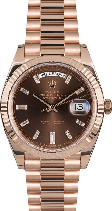 rolex presidential 40mm rose gold chocolate|Rolex chocolate dial.